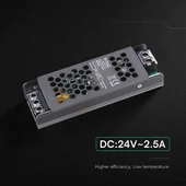 V-TAC IP20 slim fémházas LED tápegység 24V 60W 2.5A - SKU 24236