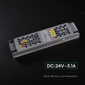V-TAC IP20 slim fémházas LED tápegység 24V 75W 3.15A - SKU 24237