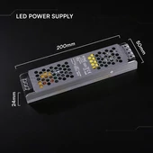 V-TAC IP20 slim fémházas LED tápegység 24V 120W 5A - SKU 24238