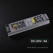 V-TAC IP20 slim fémházas LED tápegység 24V 120W 5A - SKU 24238