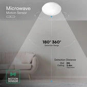 V-TAC mikrohullámú szenzoros lámpatest, 2 db E27 foglalattal - SKU 24359