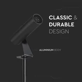 V-TAC 2W COB LED alumínium leszúrható lámpa, fekete házzal, meleg fehér - SKU 24006