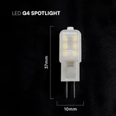 V-TAC G4 LED égő DC12V 1,1W természetes fehér - SKU 24028