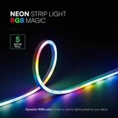 V-TAC 5V okos RGB neon futófény LED szalag szett IP20 SMD 30 db/m, távirányítóval - SKU 24050