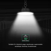 V-TAC csarnokvilágító LED lámpa 100W 110° hideg fehér, IP65, 115 Lm/W - SKU 24074