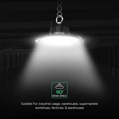 V-TAC csarnokvilágító CREE LED lámpa 150W 90° hideg fehér, 115 Lm/W - SKU 240756