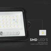 V-TAC 8W napelemes LED reflektor, 2000K - 8000K között állítható színhőmérséklettel - SKU 24082