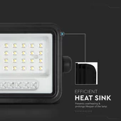 V-TAC 8W napelemes LED reflektor, 2000K - 8000K között állítható színhőmérséklettel - SKU 24082