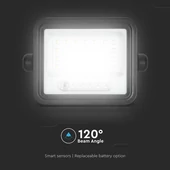 V-TAC 8W napelemes LED reflektor, 2000K - 8000K között állítható színhőmérséklettel - SKU 24082