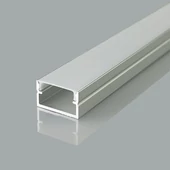 V-TAC falon kívüli alumínium LED szalag profil fehér fedlappal 17x10mm, 2m hosszú - SKU 24107