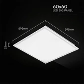 V-TAC CREE LED panel, Starsense táp, természetes fehér 40W 60x60cm, 120 Lm/W, Back-Lit - SKU 241456