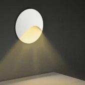 V-TAC süllyeszthető kerek IP65 3W LED lépcsővilágítás, fehér alumínium, meleg fehér - SKU 24230