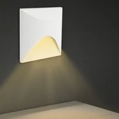 V-TAC süllyeszthető szögletes IP65 3W LED lépcsővilágítás, fehér alumínium, meleg fehér - SKU 24231
