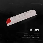 V-TAC IP44 műanyagházas LED tápegység 24V 100W 4.15A - SKU 24251