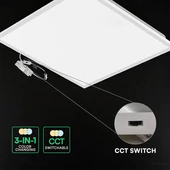 V-TAC süllyeszthető Back-Lit 40W LED panel, állítható színhőmérséklet, 60x60 cm, 120Lm/W - SKU 24324