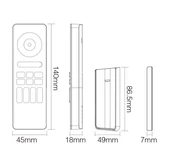 MiLight 4 zónás RGB+CCT fényerőszabályzó távirányító, fehér - C5-W