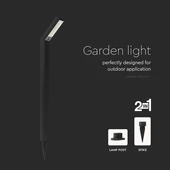 V-TAC 1.5W napelemes LED kandeláber, IP65, állítható színhőmérséklettel - SKU 23997