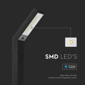 V-TAC 1.5W napelemes LED kandeláber, IP65, állítható színhőmérséklettel - SKU 23997