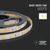 V-TAC 24V változtatható színhőmérsékletű IP20 LED szalag, SMD 2835, 120 LED/m - SKU 2897