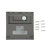 V-TAC 3W szürke LED lépcsővilágítás, szögletes, IP65, meleg fehér - SKU 1400