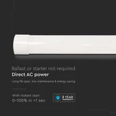 V-TAC bútor, - és pultvilágító LED lámpa 30cm 10W meleg fehér, 100lm/W - SKU 23783