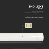 V-TAC CREE bútor, - és pultvilágító LED lámpa 57cm 20W meleg fehér - SKU 203476