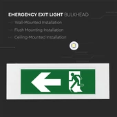 V-TAC CREE LED-es vészkijárat, vészvilágító, kijáratjelző EXIT lámpa 3.8W - SKU 899-6