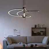 V-TAC Designer 30W LED csillár, arany és fekete színű házzal, meleg fehér - SKU 23370