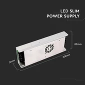 V-TAC fémházas LED tápegység 24V 350W 15A - SKU 3263