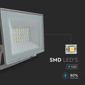 V-TAC FN-széria mini LED reflektor 20W természetes fehér, fehér házzal - SKU 23983