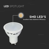 V-TAC GU10 LED spot égő 4.5W hideg fehér 110° - SKU 211687