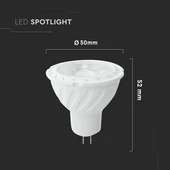 V-TAC GU5.3-MR16 LED spot égő 6W meleg fehér 38° - SKU 212071