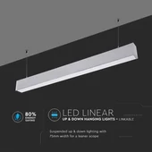 V-TAC mennyezetre függeszthető dimmelhető lineáris LED lámpa 120cm 60W természetes fehér - SKU 378
