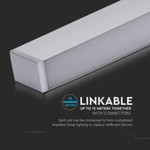 V-TAC mennyezetre függeszthető dimmelhető lineáris LED lámpa 120cm 60W természetes fehér - SKU 378