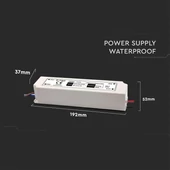 V-TAC műanyagházas IP65 LED tápegység 12V 100W 8A - SKU 3236