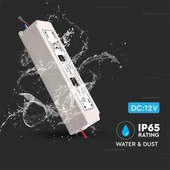 V-TAC műanyagházas IP65 LED tápegység 12V 100W 8A - SKU 3236