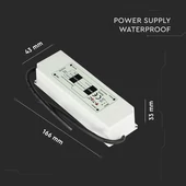 V-TAC műanyagházas IP67 LED tápegység 12V 30W 2.5A - SKU 3271