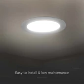V-TAC süllyeszthető kerek Back-Lit LED panel 6W, természetes fehér, 110 Lm/W - SKU 7859