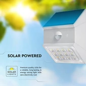 V-TAC szolár fali lámpa PIR szenzorral, állítható színhőmérséklet, fehér - SKU 24097