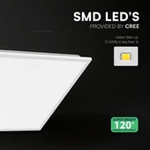 V-TAC CREE LED panel, Starsense táp, természetes fehér 40W 60x60cm, 120 Lm/W, Back-Lit - SKU 241456