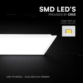 V-TAC CREE SMD süllyeszthető LED panel hideg fehér 40W 120 x 30cm, Back-Lit - SKU 241486
