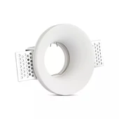 V-TAC GU10 LED spotlámpa keret, fehér fix lámpatest - SKU 3697