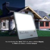 Kép 5/8 - V-TAC LED reflektor 200W meleg fehér 100 Lm/W, beépített alkonykapcsolóval - SKU 20181