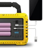Phenom multifunkciós kézi lámpa - szolár panel, USB-C - 6 világítási mód, 8 LED, 3600 mAh