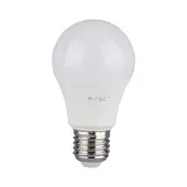 Kép 1/8 - V-TAC 10.5W E27 meleg fehér A60 LED égő, 100 Lm/W - SKU 21177