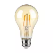 Kép 1/5 - V-TAC 10W borostyán E27 filament A60 LED égő, 2200K, 95 Lm/W - SKU 217157