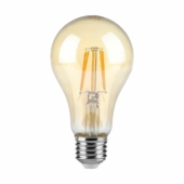 Kép 1/5 - V-TAC 10W borostyán E27 filament A60 LED égő, 2200K, 95 Lm/W - SKU 217157