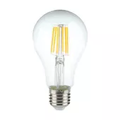 Kép 1/5 - V-TAC 10W E27 hideg fehér filament A60 LED égő - SKU 214412