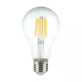 Kép 1/5 - V-TAC 10W E27 meleg fehér filament A60 LED égő - SKU 214410