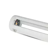 Kép 2/7 - V-TAC 10W kültéri LED lámpa oszlop 80 cm, hideg fehér, fehér házzal - SKU 8327